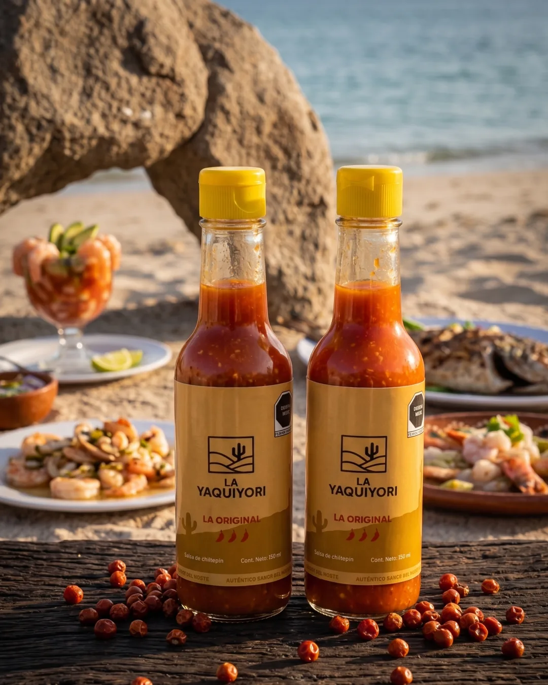 Pack Duo — two bottles of La Original wild chiltepin hot sauce by La Yaquiyori